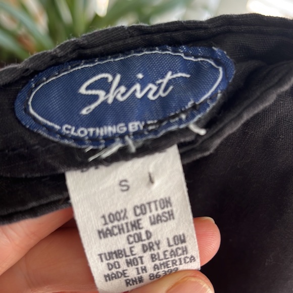 Black Skirt 100% Cotton, Size S - Picture 2 of 3